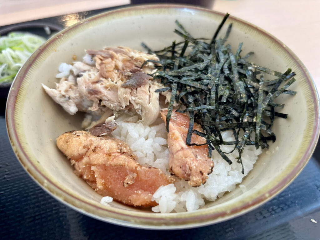 焼鯖あぶりたらこごはん ゆで太郎