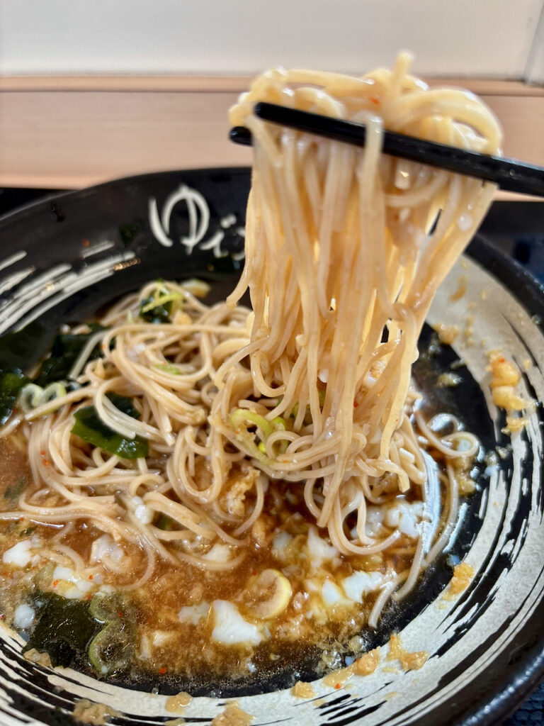 ゆで太郎朝そばの実食写真