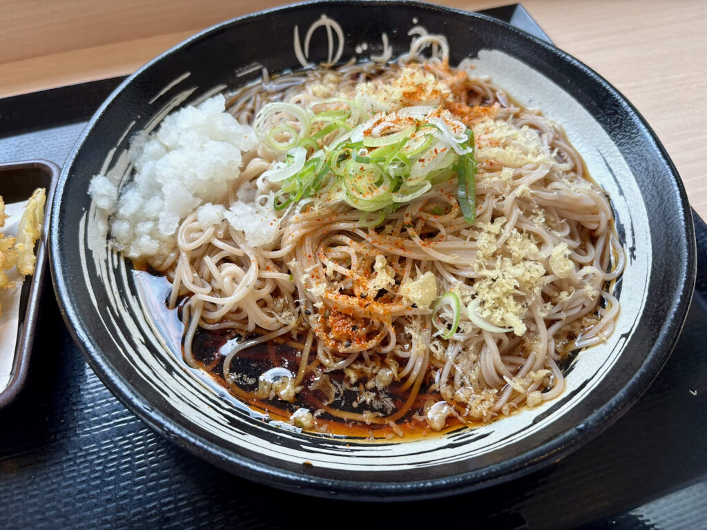 ゆで太郎の朝そば鬼おろし大盛り