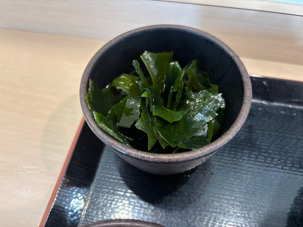 ゆで太郎の無料クーポンで追加した三陸わかめ