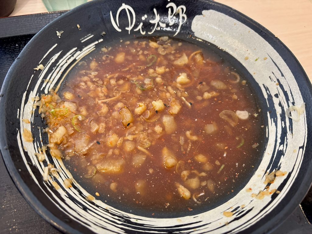 塩分に配慮しておつゆは残す